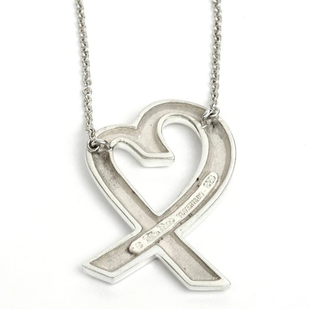Tiffany Co Paloma Picasso Loving Heart Pendant Necklace Silver